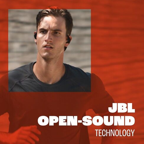 JBL Endurance Pace - Open-Ear Sport Headphones with Memory Wire Neckband, Water & dust Proof (IP68), 2 beamforming mics, up to 10 Hours of Music, Hands-Free Calls and Music Management (Black/Grey) in Saudi Arabia