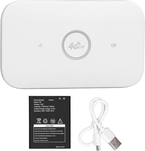 4G LTE Mobile Hotspot 300Mbps Fast Portable WiFi Device for Travelers Ideal for Home Office Work White in Saudi Arabia
