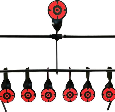 Atflbox إعادة ضبط الأهداف لبنادق Airgun Pellet BB، 6 أهداف فولاذية للتصويب، مصنفة لعيار .177 in Saudi Arabia