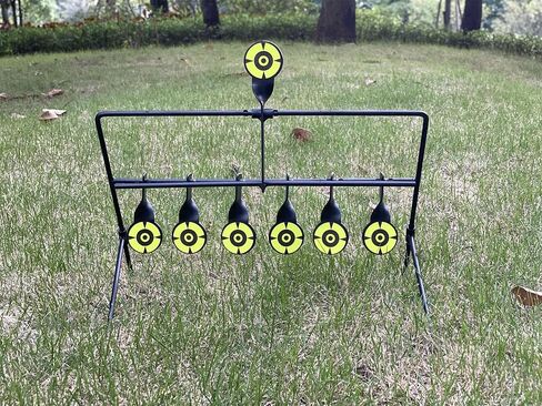 Atflbox إعادة ضبط الأهداف لبنادق Airgun Pellet BB، 6 أهداف فولاذية للتصويب، مصنفة لعيار .177 in Saudi Arabia
