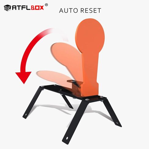 ATFLBOX 3/8" AR500 12.8'' Classic Popper Steel Shooting Target with Stand, 6'' Plate Auto Reset Target for Shooting Range, Suitable for Pistol, Rifle, Handgun, Shotgun, Rimfire in Saudi Arabia