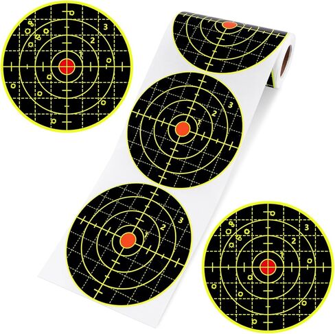 Anwyll Shooting Splatter Targets Stickers - 100Pcs 6'' Targets for Shooting Range Reactive Paper Shooting Target Adhesive Shoot and See Target for BB Pellet Gun Pistol Airsoft Rifle Shoot Practice in Saudi Arabia