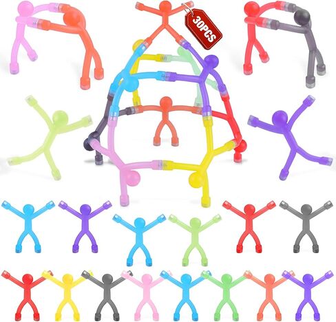 30 PCS Magnets Toys for Kids ، Magnetic Menter Magnetic People Humanoid Toys Mini Magnatiles ، Claff Signals Compans for Fridge ، الثلاجة ، الخزانة ، الباب ، المكتب ، السبورة البيضاء (ملونة) in Kuwait