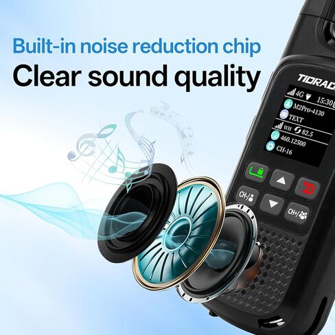 TIDRADIO TD-M2 Pro Unlimited Range Rapid Global Walkie Talkies,Dual Mode -4G LTE PoC Radio with SIM Card+FRS Two Way Radio Long Range Global PTT 2-way Radios for Family,Business,Company,Outdoor -2Pack in Saudi Arabia