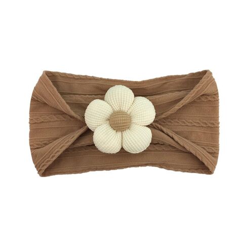 3 Pcs Soft Hairbands Baby Girls Flower Nylon Headband Hair Accessories for Newborn Infant Toddler Kids in Saudi Arabia