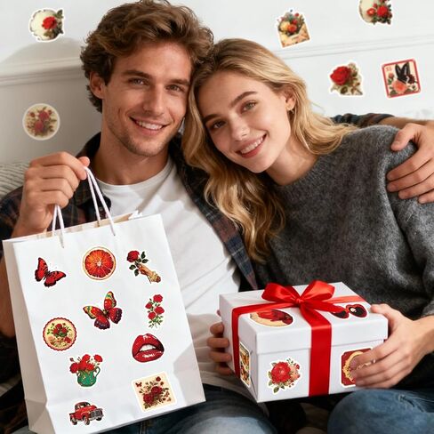 212Pcs Valentine's Day Sticker, Love Stickers,Waterproof Vinyl Valentine Decal for Water Bottles Laptop Scrapbook, Notebook Vision Board Decoration,Pink Heart Decals Romantic Stickers in Kuwait