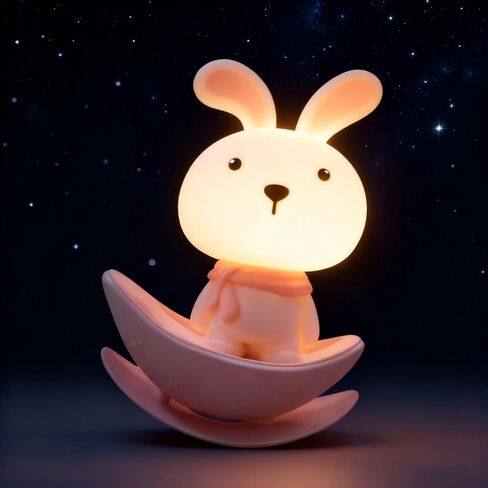 Night Lights for Kids,Rechargeable Nightlight,Small Lamps for Baby Nursery,Pink Bunny Potable Lamp,Soft Eye Caring,Breastfeeding,Sleep Aid,Cute Funny Elegant Gifts for Toddler Boys Girls in Kuwait