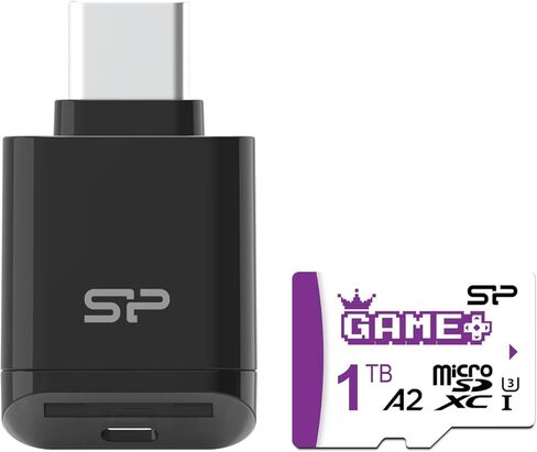 Silicon Power Micro SDXC UHS-I U3 A2 1TB Gaming Memory Card Bundle with USB C Card Reader SPA21GTC200 in Saudi Arabia