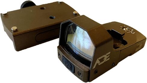 Ade Advanced Optics RD3-006B Green Dot Sight للمسدس المتوافق مع لوحة / شريحة نقطة حمراء للطبيب - FDE / TAN لون الجسم in Kuwait