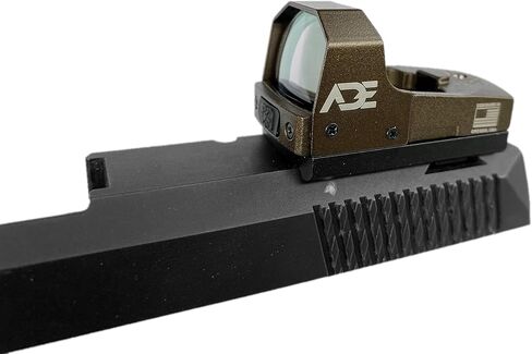 Ade Advanced Optics RD3-006B Green Dot Sight للمسدس المتوافق مع لوحة / شريحة نقطة حمراء للطبيب - FDE / TAN لون الجسم in Kuwait