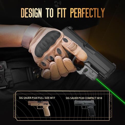WARRIORLAND Trigger Laser يناسب Sig Sauer P320 Compact M18 & P320 بالحجم الكامل M17، أول شعاع أخضر مع مؤشر الطاقة، P320 Trigger Guard Laser مع مفتاح تشغيل/إيقاف يمكن استخدامه بكلتا اليدين، WLS-112G in Kuwait