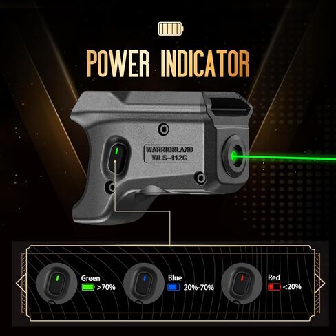 WARRIORLAND Trigger Laser يناسب Sig Sauer P320 Compact M18 & P320 بالحجم الكامل M17، أول شعاع أخضر مع مؤشر الطاقة، P320 Trigger Guard Laser مع مفتاح تشغيل/إيقاف يمكن استخدامه بكلتا اليدين، WLS-112G in Kuwait