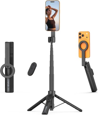 ULANZI SK26 Magnetic Phone Tripod, 44.5'' Selfie Stick for Magsafe w Remote, Portable Tripod for iPhone 17 Pro Extendable Cell Phone Stand Lightweight for Vlog Travel Recording Streaming Selfies in Kuwait