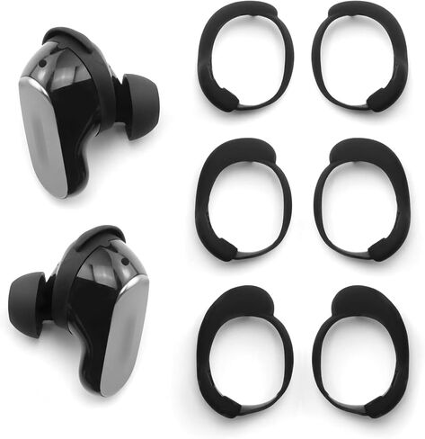 Replacement Ear Tips for Bose QuietComfort Ultra Earbuds Ultra 1&2, Anti-Slip Silicone Wingtip Covers Eartip Accessories, 3 Pairs of Stability Bands (Black, Assorted S/M/L) in Saudi Arabia