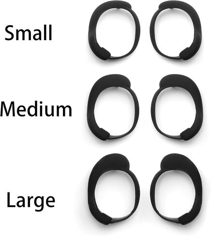 Replacement Ear Tips for Bose QuietComfort Ultra Earbuds Ultra 1&2, Anti-Slip Silicone Wingtip Covers Eartip Accessories, 3 Pairs of Stability Bands (Black, Assorted S/M/L) in Saudi Arabia
