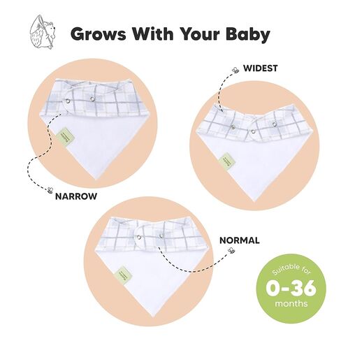 KeaBabies 8-Pack Organic Baby Bandana Drool Bibs and 6-Pack Baby Burp Cloths for Baby Boys and Girls - Stylish Unisex Bandana Bibs - Organic Cotton Burp Clothes for Baby Boy - Super Absorbent Bandana in Saudi Arabia