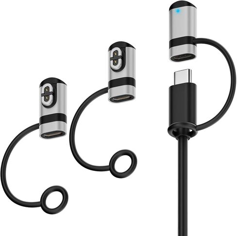 AreMe 3 Pack USB C Magnetic Charger Adapter, Type-C Charging Converter for AfterShokz Aeropex AS800, Shokz OpenRun, OpenRun Pro, OpenRun Mini, OpenComm (Silver) in Saudi Arabia