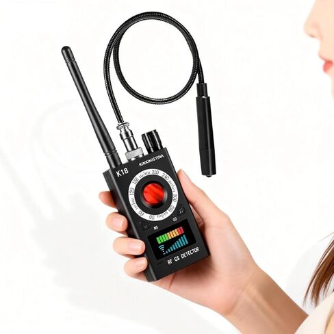 أجهزة كشف الكاميرا الخفية، أجهزة كشف الكاميرات المضادة للتجسس، أجهزة كشف تعقب GPS، أجهزة كشف الأجهزة المخفية للمركبات الترفيهية والفنادق والحمامات والمنازل والمكاتب (أسود) in Kuwait