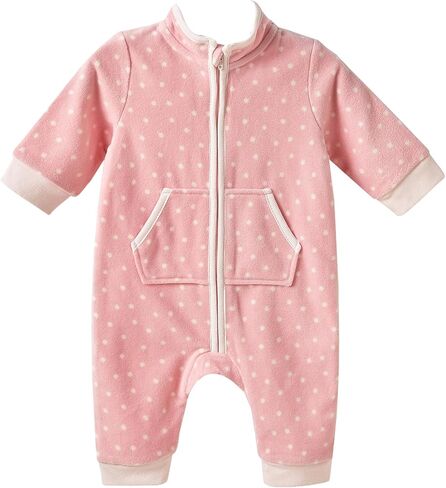 Baby Velvet Footless Romper with Zipper, Warm Long Sleeved Jumpsuit for 0–12 Months Infants in Kuwait