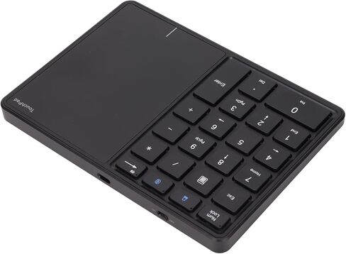 Compact 22 Keys Wireless Number Pad Touchpad Nordic(nRF51802) BT + 2.4G 500mAh Battery CableFree Entry Travelers Students (Iron Gray) in Saudi Arabia