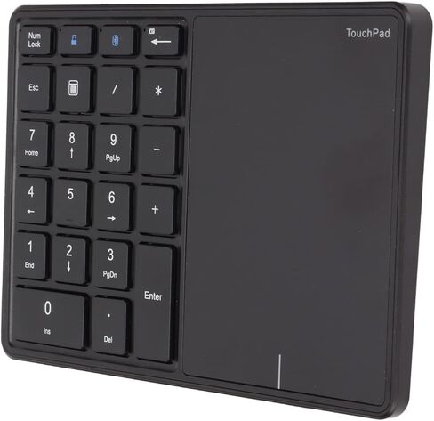 Compact 22 Keys Wireless Number Pad Touchpad Nordic(nRF51802) BT + 2.4G 500mAh Battery CableFree Entry Travelers Students (Iron Gray) in Saudi Arabia
