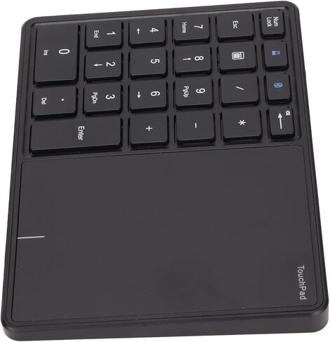 Compact 22 Keys Wireless Number Pad Touchpad Nordic(nRF51802) BT + 2.4G 500mAh Battery CableFree Entry Travelers Students (Iron Gray) in Saudi Arabia