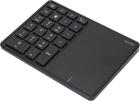 Compact 22 Keys Wireless Number Pad Touchpad Nordic(nRF51802) BT + 2.4G 500mAh Battery CableFree Entry Travelers Students (Iron Gray) in Saudi Arabia