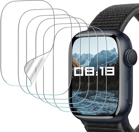 6 عبوات لواقي شاشة Apple Watch Series SE/6/5/4 مقاس 40 مم - [امتصاص قوي] [TPU مرن] [غير فقاعات] حماية بديلة مضادة للخدش من iWatch غطاء شفاف عالي الدقة طبقة ناعمة in Saudi Arabia