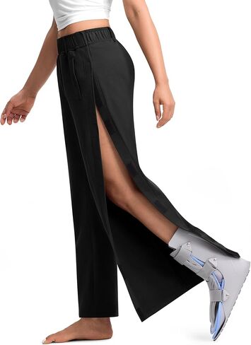 Tear Away Pants for Women Loose Side Full Open Sweatpants Pockets Breakaway Pant Post Surgery Adaptive Clothing in Saudi Arabia