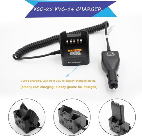 KVC-14 KSC-25 Travel Charger Fit for Radio TK-3170 TK-2170 TK-3173 TK-2173 TK-3360 TK-2360 NX-220 NX-3200 NX-3300 NX-3220 NX-3320, KNB-56N KNB-57L KNB-78L Battery Car Charger in Saudi Arabia