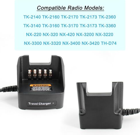 KVC-14 KSC-25 Travel Charger Fit for Radio TK-3170 TK-2170 TK-3173 TK-2173 TK-3360 TK-2360 NX-220 NX-3200 NX-3300 NX-3220 NX-3320, KNB-56N KNB-57L KNB-78L Battery Car Charger in Saudi Arabia