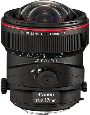 مجموعة عدسات Canon TS-E مقاس 17 مم f/4L قابلة للإمالة | برايم عريض للغاية مع التحكم في منظور الإمالة والتحول، وتصميم التركيز اليدوي | لصور الهندسة المعمارية والمناظر الطبيعية (3553B002) + علبة العدسة + مجموعة أدوات التنظيف in Saudi Arabia