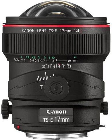 مجموعة عدسات Canon TS-E مقاس 17 مم f/4L قابلة للإمالة | برايم عريض للغاية مع التحكم في منظور الإمالة والتحول، وتصميم التركيز اليدوي | لصور الهندسة المعمارية والمناظر الطبيعية (3553B002) + علبة العدسة + مجموعة أدوات التنظيف in Saudi Arabia