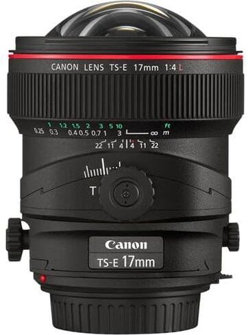 مجموعة عدسات Canon TS-E مقاس 17 مم f/4L قابلة للإمالة | برايم عريض للغاية مع التحكم في منظور الإمالة والتحول، وتصميم التركيز اليدوي | لصور الهندسة المعمارية والمناظر الطبيعية (3553B002) + علبة العدسة + مجموعة أدوات التنظيف in Saudi Arabia