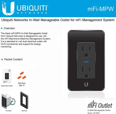 Ubiquiti Networks Networks in-Wall Manageable Outlet Black in Saudi Arabia