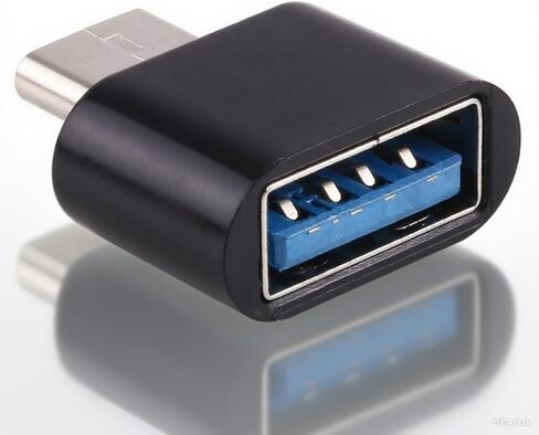 محول شحن بلاستيكي USB-C/Type-C ذكر إلى USB 2.0 أنثى OTG لنقل البيانات (أبيض) in Saudi Arabia