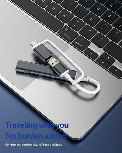 منفذ USB A Hub USB C محول Macbook Laptop Splitter Thunderbolt (4in1) سلك لوحة المفاتيح OTG Plug لأجهزة Ipad Pro Mini Air Expander Mouse، محرك كابل بيانات سريع متوافق مع Samsung Extender Dongle in Kuwait