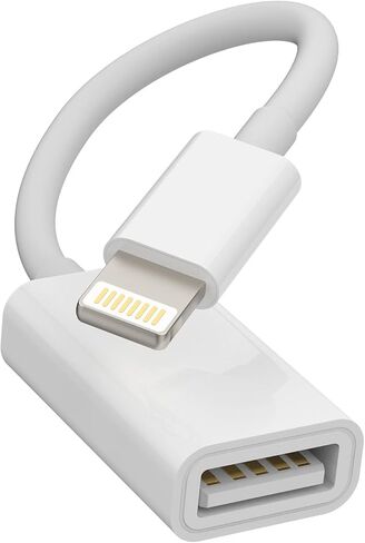 لفون OTG محول دونغل لايتنينج ذكر إلى كابل USB أنثى لأبل لآي باد الهواء قارئ بطاقة الكاميرا محرك فلاش لوحة المفاتيح الماوس محور MIDI U القرص متوافق مع 13 11 12 Pro Max Mini Xr X Xs 8 7 in Kuwait