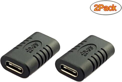 Seadream 2-Pack USB Type C Extension Converter، USB 3.1 USB C أنثى إلى أنثى وصلة توصيل لهاتف Samsung Galaxy S8، Google Pixel، والمزيد (2Pack F إلى F) in Saudi Arabia