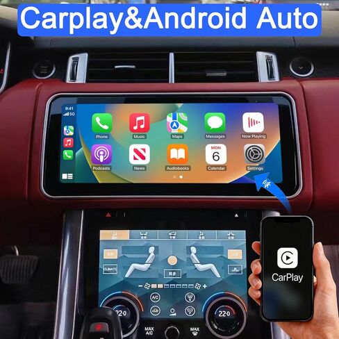 ستيريو راديو السيارة لعام 2013 2014 2015 2016 2017 2018 رينج روفر سبورت L494 فوغ L405 ترقية Android13 نظام تحديد المواقع العالمي (GPS) شاشة لمس لاسلكية Carplay WiFi 4G ترقية الصوت (أسود، راديو هارمان) in Kuwait