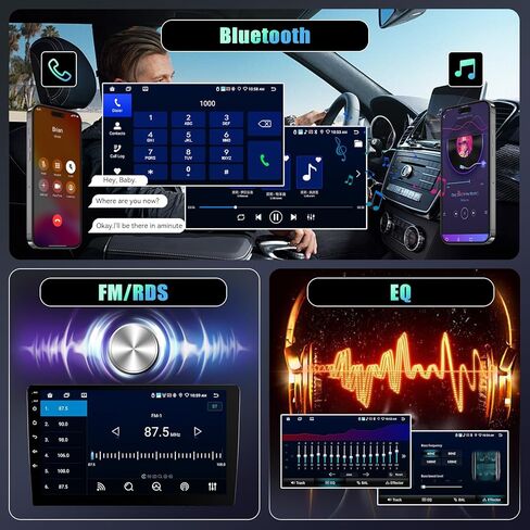 [8 Core 6G+128G] Android 15 Car Stereo for Hyundai Veloster 2011-2015 with Wireless CarPlay Android Auto,9" Touchscreen Car Radio with Mirror Link WiFi/GPS DSP Bluetooth FM/RDS HiFi+Backup Camera in Saudi Arabia