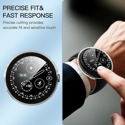 حافظة Suoman 3-Pack لـ Google Pixel Watch 4 41 مم، [مضادة للخدش] [أضف منفذ شاحن] غطاء واقي شاشة TPU ناعم وواقي شامل لساعة Pixel 4 41 مم - شفاف + شفاف + شفاف in Kuwait