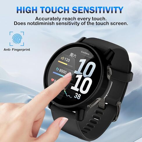 2 Pack for Garmin Venu 4 45mm Smartwatch Screen Protector Case, Full Coverage HD Ultra-thin Scratch Resistant Case, Charge Dust Plug + Hard PC Protective with Built-in Tempered Film (Black) in Saudi Arabia