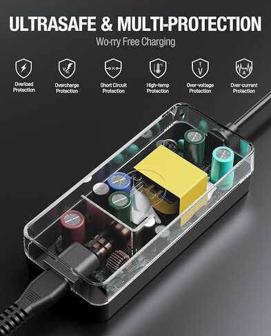 شاحن ZOVEEK AC/DC الأصلي لـ Segway Ninebot - مصدر طاقة 42V 1.7A متوافق مع E3&E2 Pro G30LP ES2 ES4 ES1L F20 F30 F40 E22 E25 DLX2 Pro، استبدال 70W لبطارية ليثيوم 36/42V in Kuwait