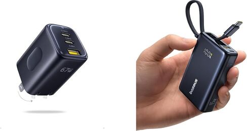 شاحن Baseus USB C بقدرة 67 واط وبنك طاقة بقدرة 45 واط in Saudi Arabia