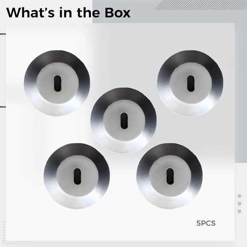 5 Pcs Zinc Alloy Laptop Lock with Security Adhesive Plate, 1.3 in Anti-Theft Clasp for Notebooks, Tablets, Silver in Kuwait