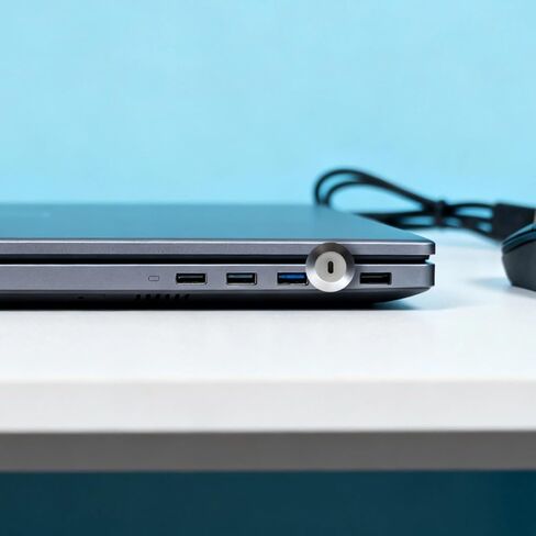 5 Pcs Zinc Alloy Laptop Lock with Security Adhesive Plate, 1.3 in Anti-Theft Clasp for Notebooks, Tablets, Silver in Kuwait