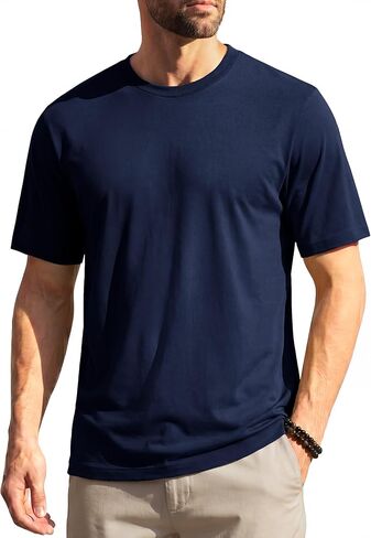 EKLENTSON Mens T-Shirts Short Sleeve Moisture Wicking Lightweight Casual Shirt Quick Dry Cooling Basic Crew Neck Top Tee in Saudi Arabia