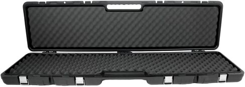 PAK Long Hard Gun Case - Weather Resistant with Foam Interior - Large Black Tactical Case with Padlock Tabs and Heavy Duty Latches - Made in USA in Saudi Arabia