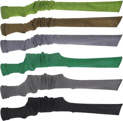CVLIFE 6-Pack Gun Socks for Rifles & Shotguns, 54" x 4" Silicone Treated Knit Rifle Socks, Gun Sleeve Rifle Accessories for Storage Hunting and Shooting, Flexible Fit with or Without Scopes in Saudi Arabia